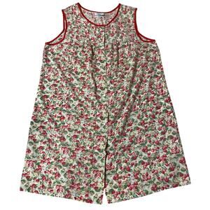 Ashley Taylor Intimates Plus Strawberry Print Button Up Mumu Nightgown Size 1X